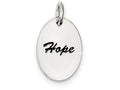 FJC Finejewelers Sterling Silver Polished Enamel Hope Pendant Necklace - Chain Included