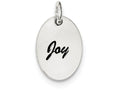 FJC Finejewelers Sterling Silver Polished Enamel Joy Pendant Necklace - Chain Included