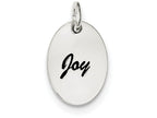 FJC Finejewelers Sterling Silver Polished Enamel Joy Pendant Necklace - Chain Included