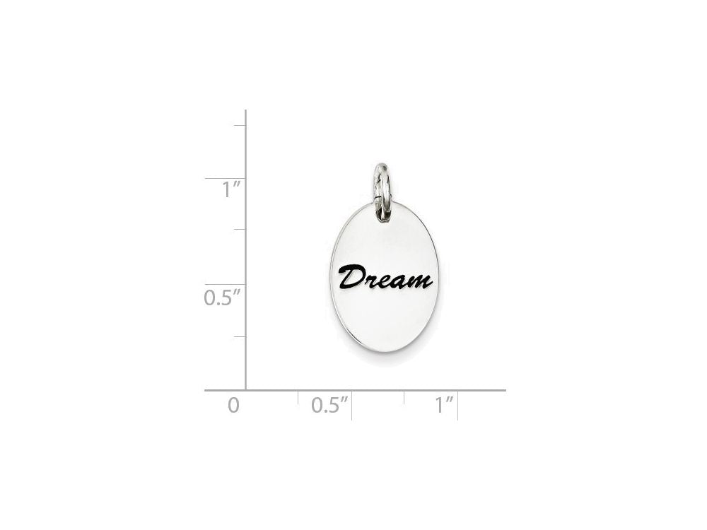 FJC Finejewelers Sterling Silver Polished Enamel Dream Pendant Necklace - Chain Included