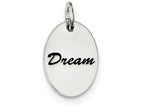 FJC Finejewelers Sterling Silver Polished Enamel Dream Pendant Necklace - Chain Included