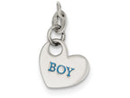 FJC Finejewelers Sterling Silver Polished Enamel Boy Charm