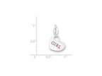FJC Finejewelers Sterling Silver Polished Enamel Girl Charm
