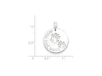 FJC Finejewelers Sterling Silver Polished Love You Mom Pendant Necklace - Chain Included