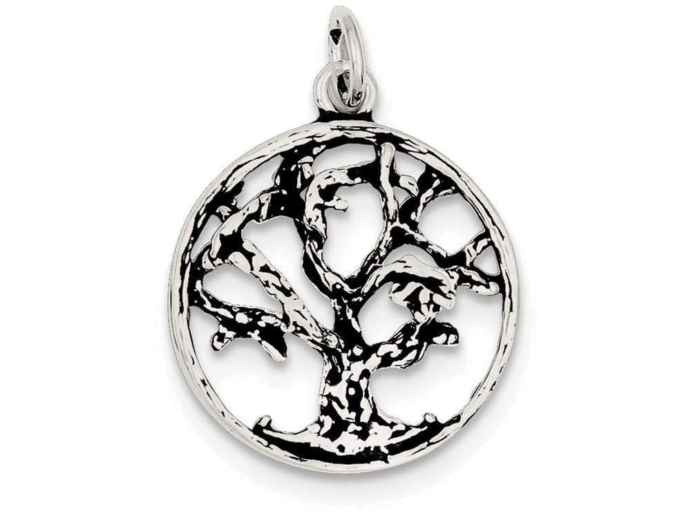 FJC Finejewelers Sterling Silver Antiqued Tree Charm