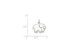 FJC Finejewelers Sterling Silver Enameled Elephant Charm