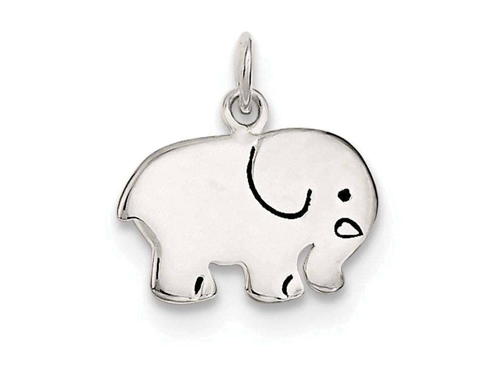 FJC Finejewelers Sterling Silver Enameled Elephant Charm