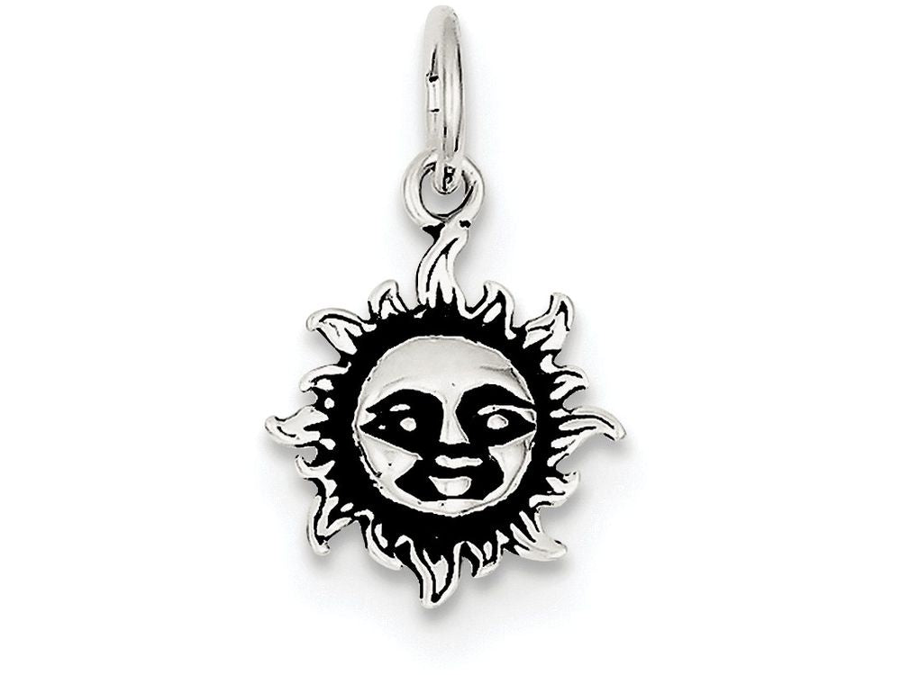 FJC Finejewelers Sterling Silver Antiqued Sun Charm