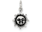 FJC Finejewelers Sterling Silver Antiqued Sun Charm