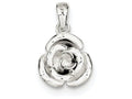 FJC Finejewelers Sterling Silver Rose Pendant Necklace - Chain Included