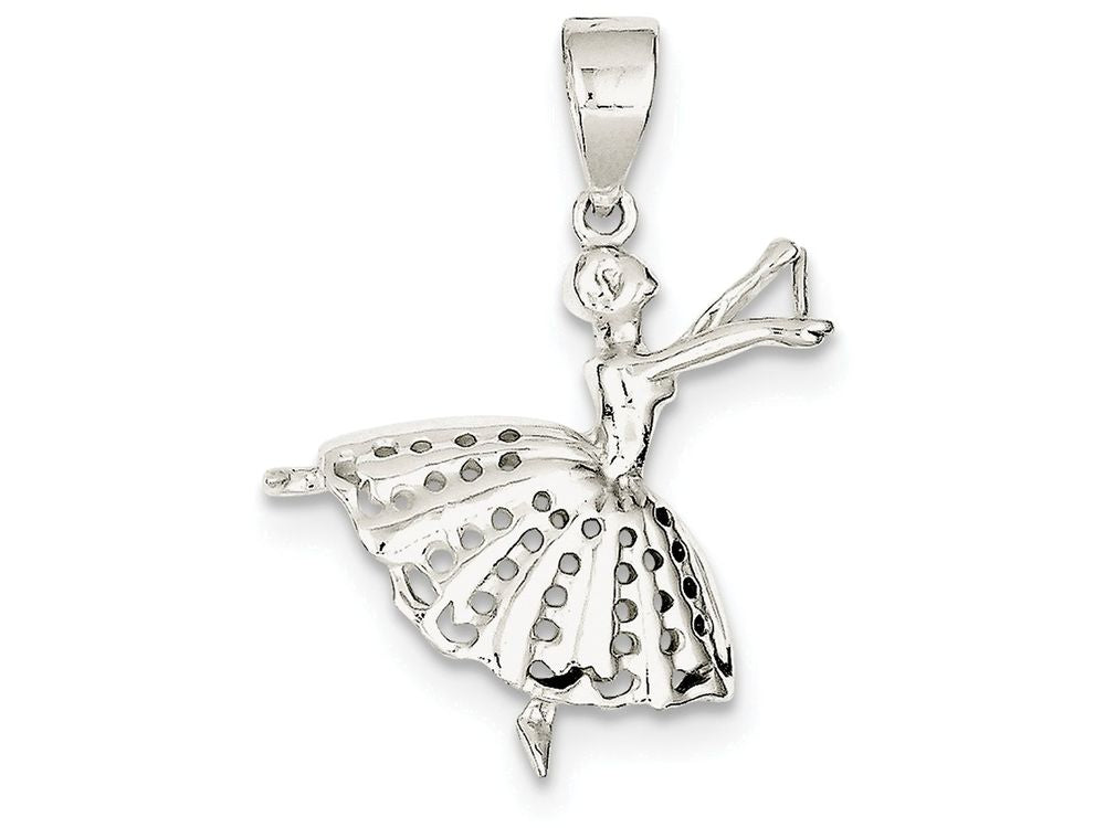 FJC Finejewelers Sterling Silver Polished Ballerina Pendant Necklace - Chain Included