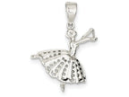 FJC Finejewelers Sterling Silver Polished Ballerina Pendant Necklace - Chain Included