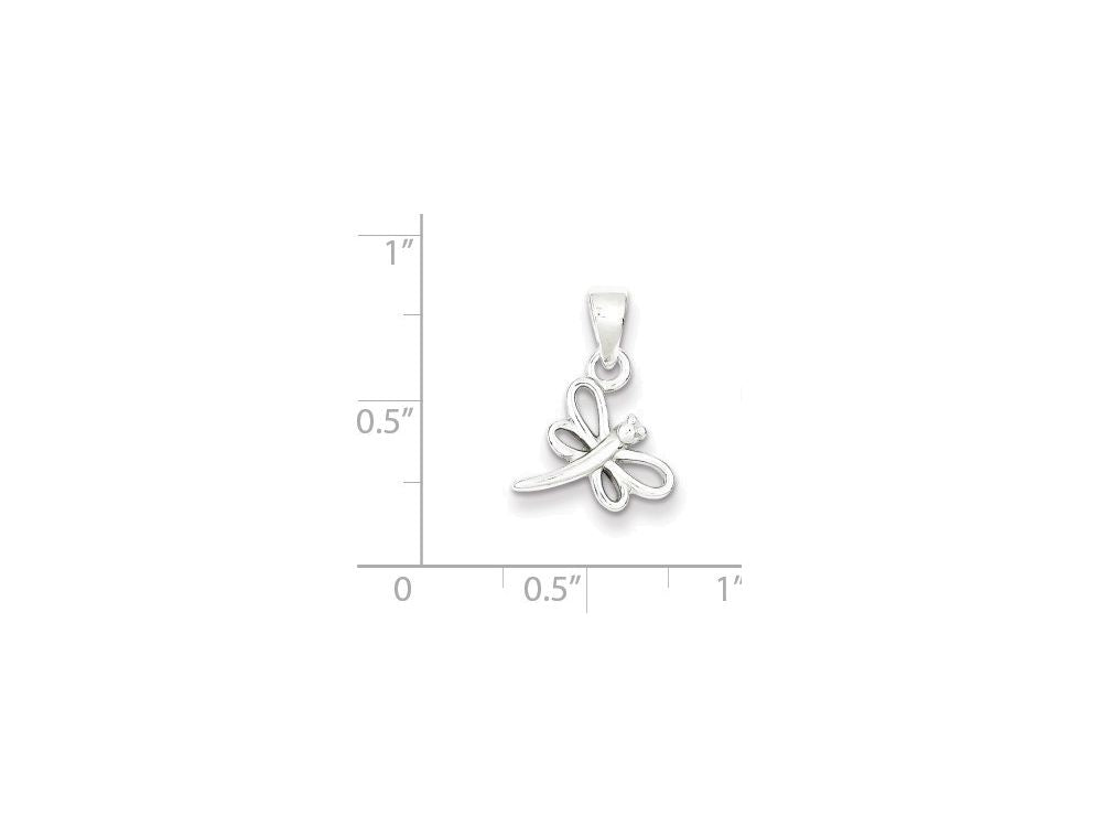 FJC Finejewelers Sterling Silver Dragonfly Pendant Necklace - Chain Included