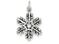 FJC Finejewelers Sterling Silver Antiqued Snow Flake Charm