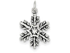 FJC Finejewelers Sterling Silver Antiqued Snow Flake Charm
