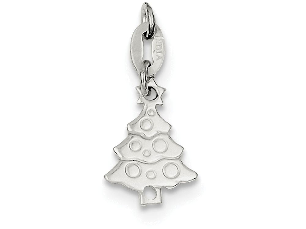 FJC Finejewelers Sterling Silver Polished Christmas Tree Charm