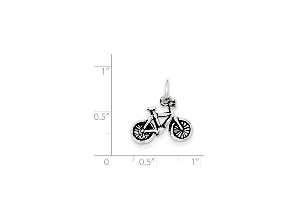 FJC Finejewelers Sterling Silver Antiqued Bicycle Charm