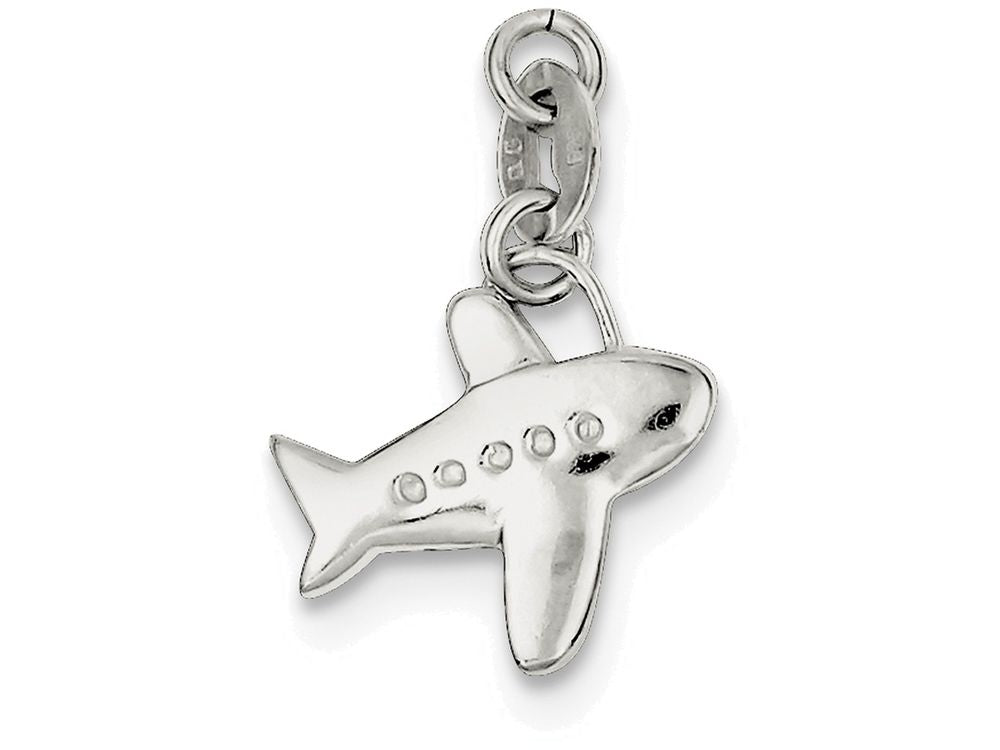 FJC Finejewelers Sterling Silver Polished Airplane Charm
