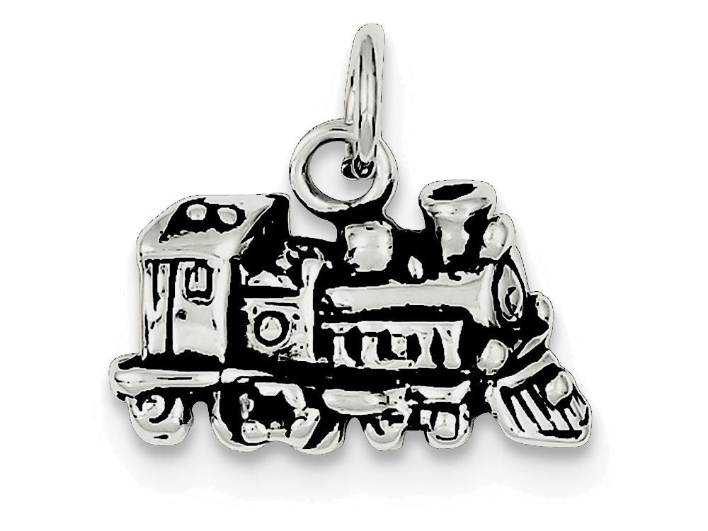 FJC Finejewelers Sterling Silver Antiqued Train Charm