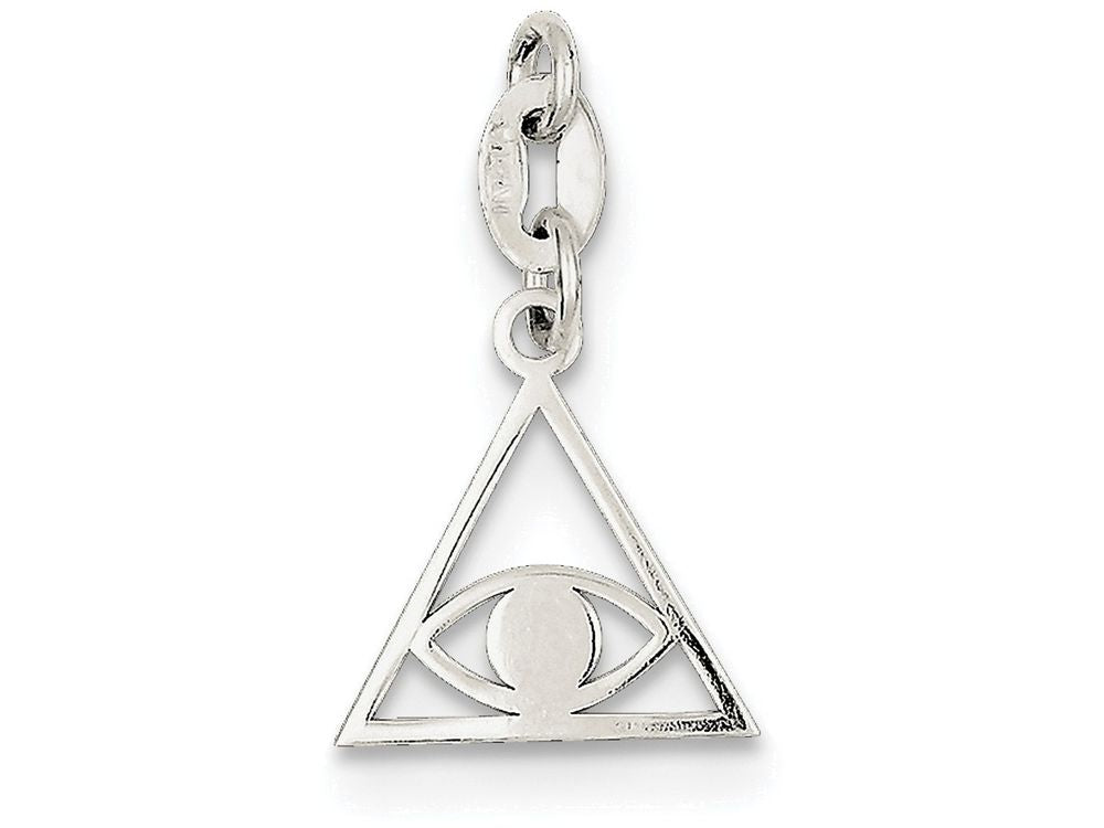 FJC Finejewelers Sterling Silver Polished Evil Eye Charm