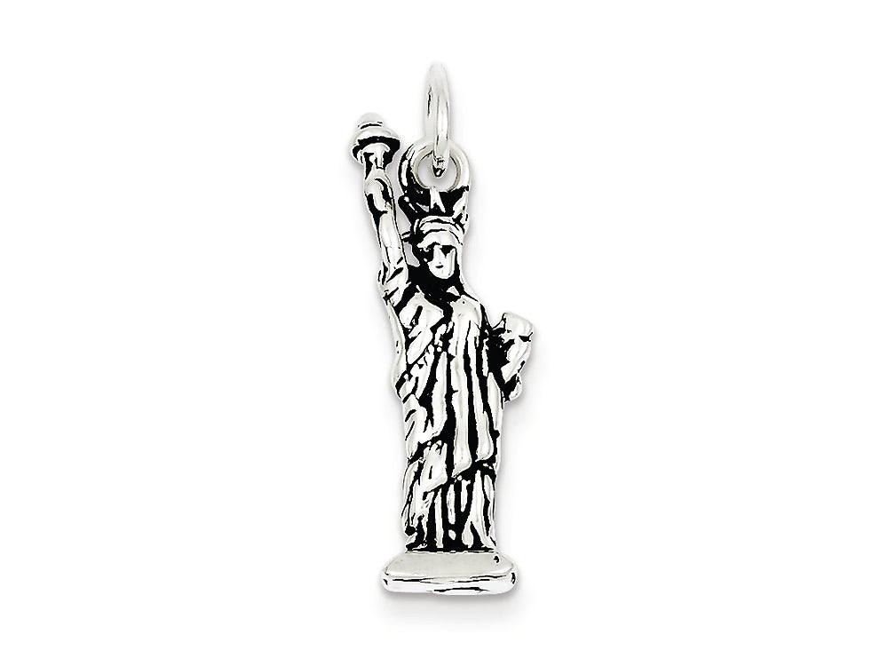 FJC Finejewelers Sterling Silver Antiqued Statue Of Liberty Charm