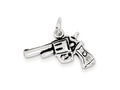 FJC Finejewelers Sterling Silver Antiqued Pistol Charm