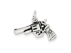 FJC Finejewelers Sterling Silver Antiqued Pistol Charm