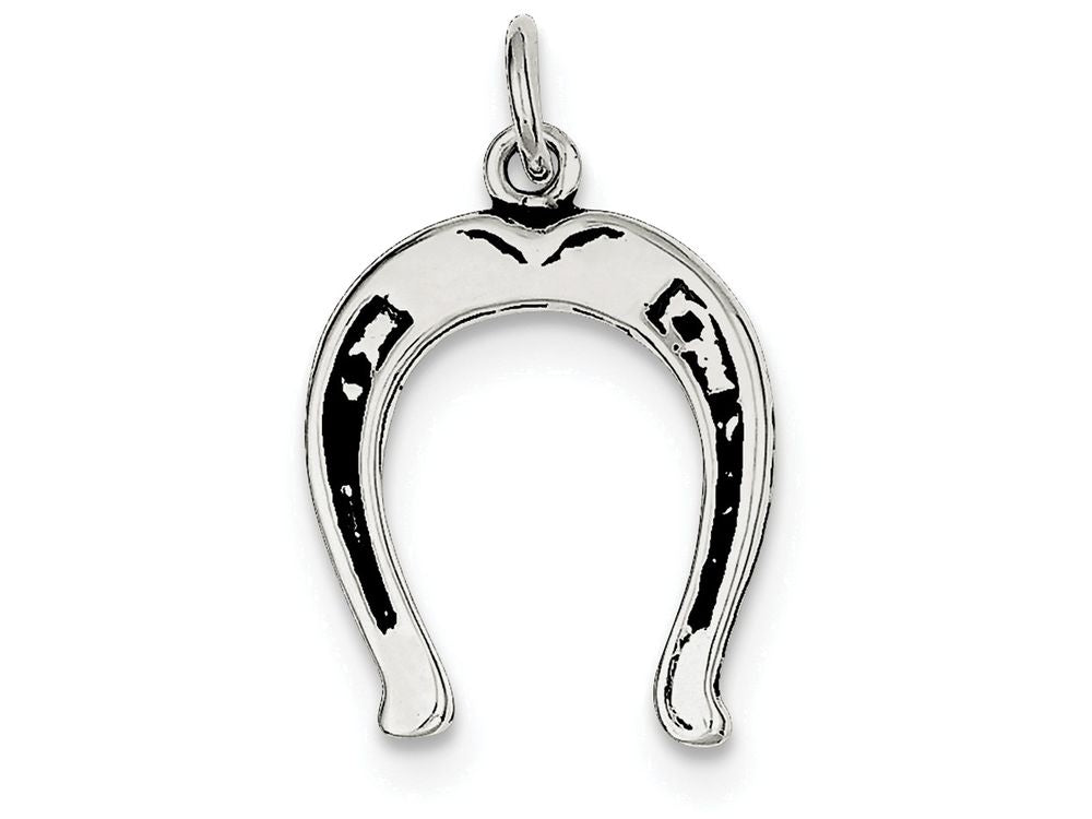 FJC Finejewelers Sterling Silver Antiqued Horse Shoe Charm