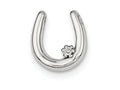 FJC Finejewelers Sterling Silver Cubic Zirconia Horseshoe Pendant Necklace - Chain Included
