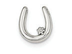 FJC Finejewelers Sterling Silver Cubic Zirconia Horseshoe Pendant Necklace - Chain Included