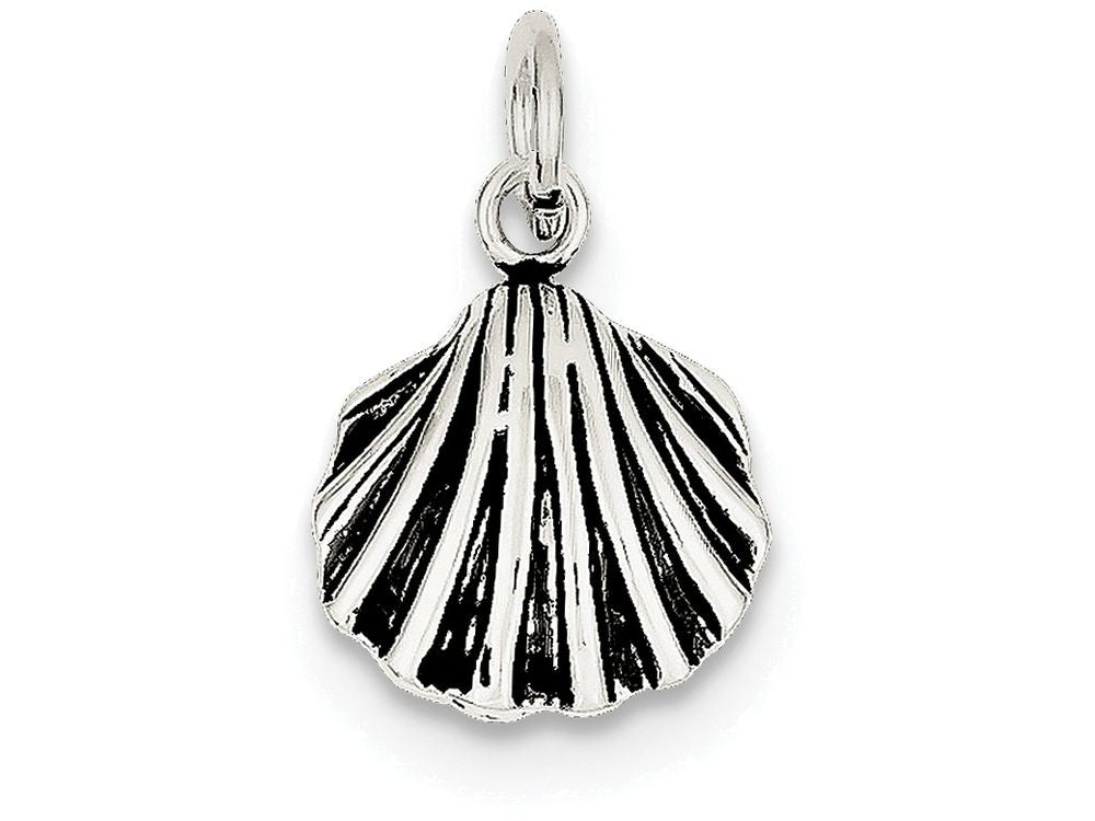 FJC Finejewelers Sterling Silver Antiqued Seashell Charm