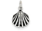FJC Finejewelers Sterling Silver Antiqued Seashell Charm