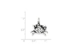 FJC Finejewelers Sterling Silver Antiqued Crab Charm