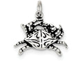 FJC Finejewelers Sterling Silver Antiqued Crab Charm