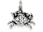 FJC Finejewelers Sterling Silver Antiqued Crab Charm