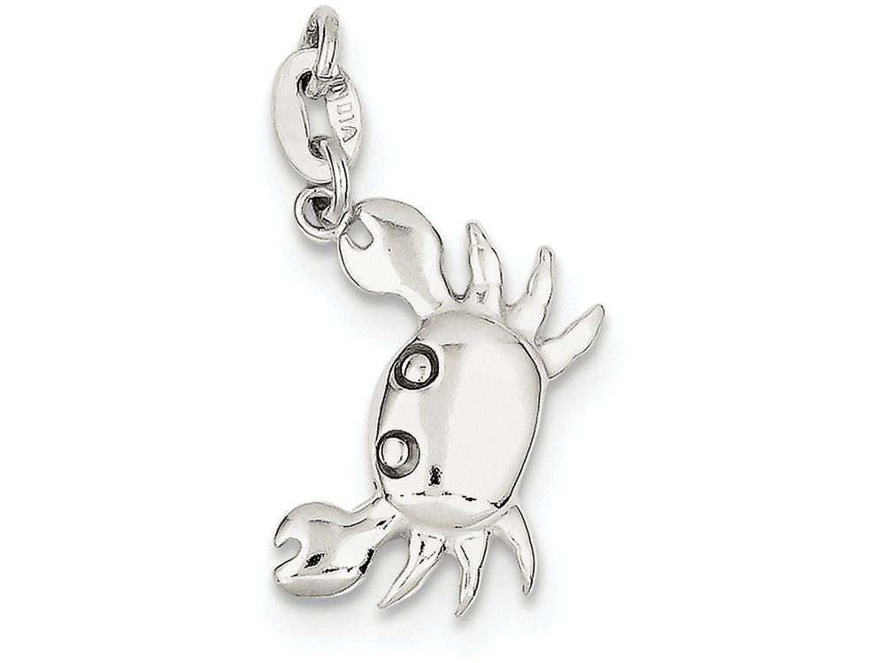 FJC Finejewelers Sterling Silver Polished Crab Charm