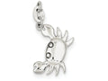 FJC Finejewelers Sterling Silver Polished Crab Charm