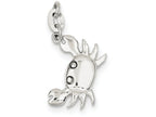 FJC Finejewelers Sterling Silver Polished Crab Charm