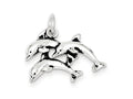 FJC Finejewelers Sterling Silver Antiqued Dolphin Charm