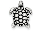 FJC Finejewelers Sterling Silver Antiqued Turtle Charm