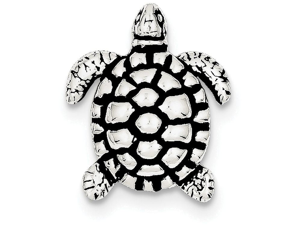 FJC Finejewelers Sterling Silver Antiqued Turtle Charm