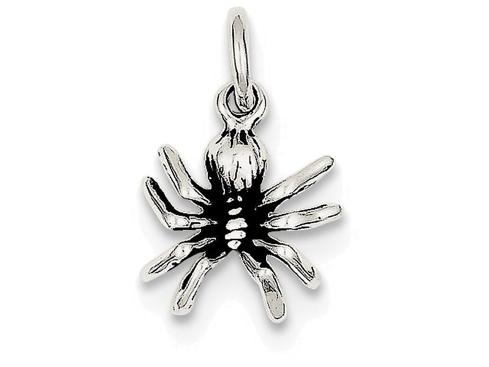 FJC Finejewelers Sterling Silver Antiqued Spider Charm