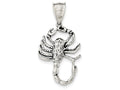 FJC Finejewelers Sterling Silver Antiqued Scorpion Charm