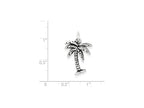 FJC Finejewelers Sterling Silver Antiqued Palm Tree Charm