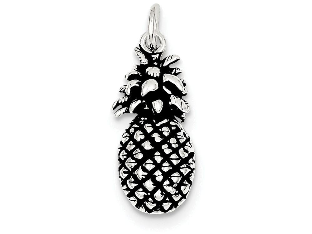 FJC Finejewelers Sterling Silver Antiqued Pineapple Charm