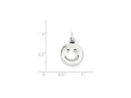 FJC Finejewelers Sterling Silver Antiqued Smiley Face Charm