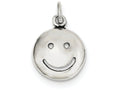 FJC Finejewelers Sterling Silver Antiqued Smiley Face Charm