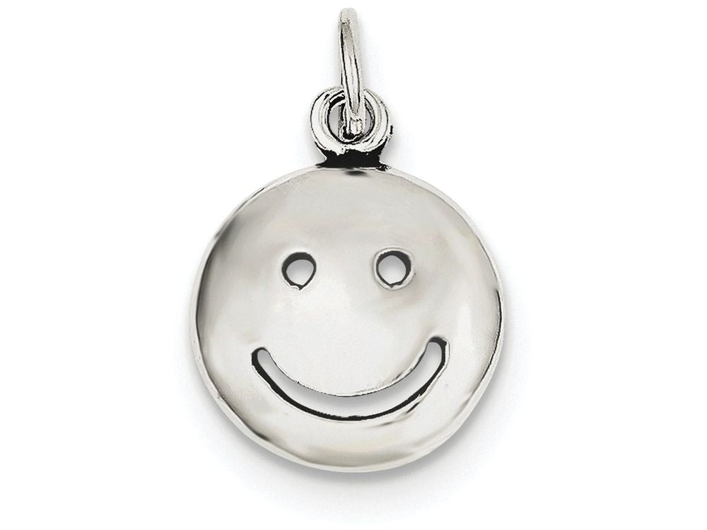 FJC Finejewelers Sterling Silver Antiqued Smiley Face Charm