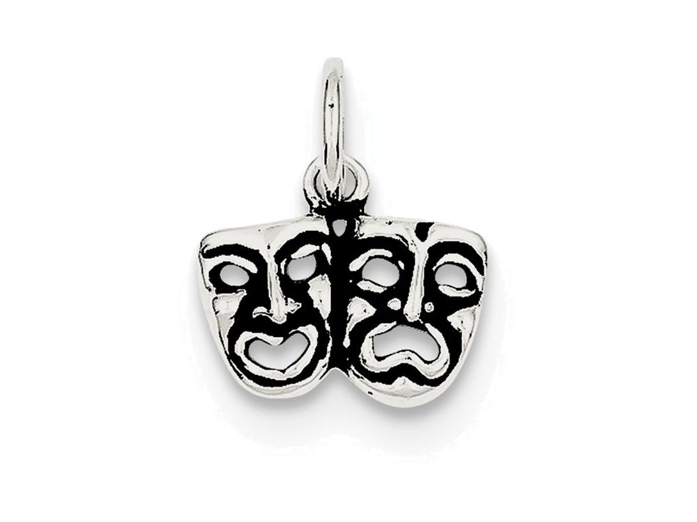 FJC Finejewelers Sterling Silver Antiqued Comedy/tragedy Face Charms