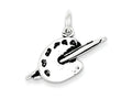 FJC Finejewelers Sterling Silver Antiqued Artist Palette Charm